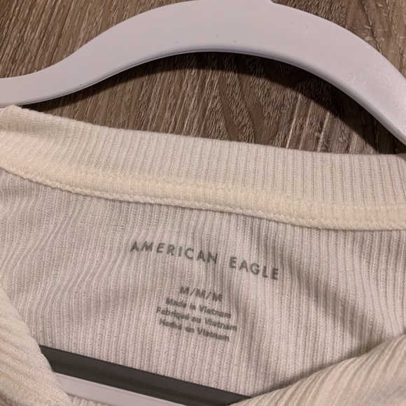 Ribbed Henley Top Cream - Picture 3 of 4